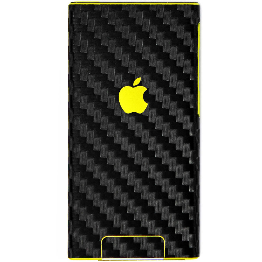 Apple iPod Nano 7G 7th Generation Screen Protector + Black Carbon Fiber Skin Protector
