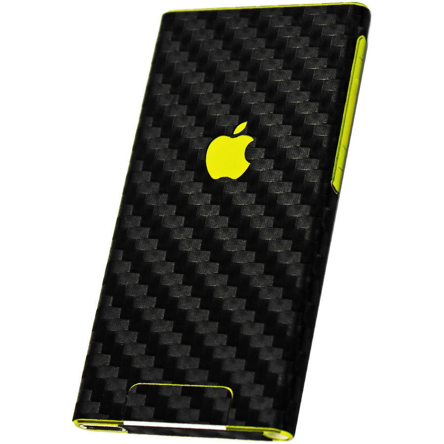 Apple iPod Nano 7G 7th Generation Screen Protector + Black Carbon Fiber Skin Protector