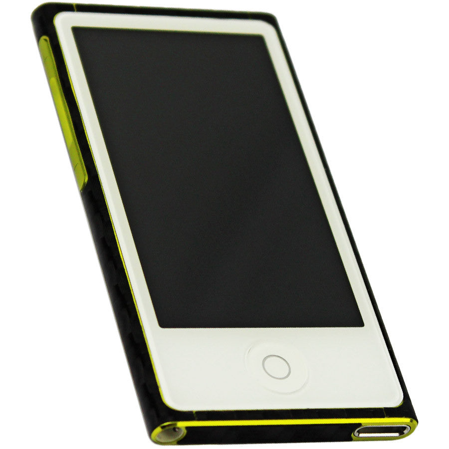 Apple iPod Nano 7G 7th Generation Screen Protector + Black Carbon Fibe