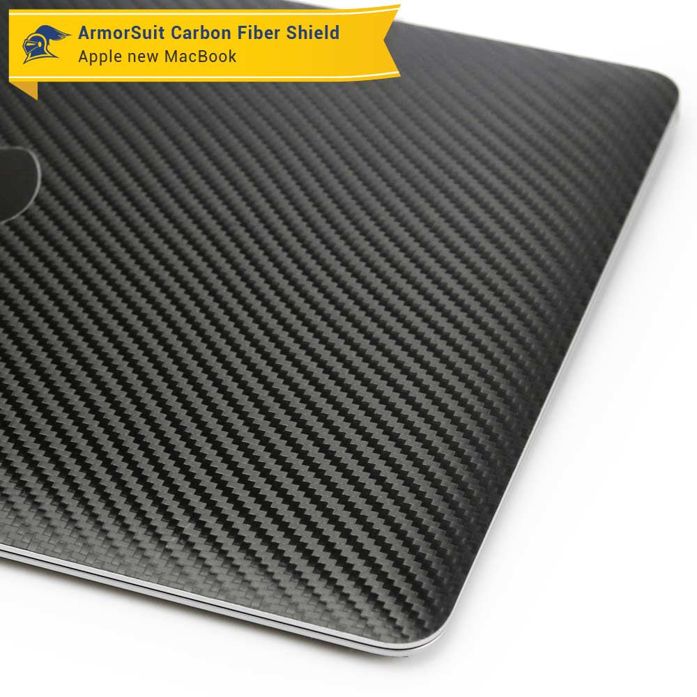 Apple Macbook 12" (2015) Black Carbon Full Body Skin Protector