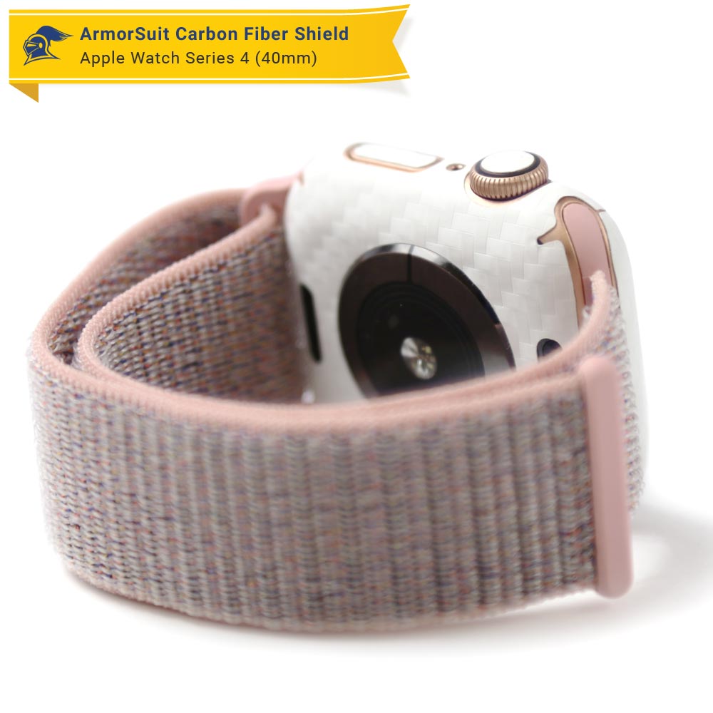 Apple Watch 44mm (Series 4/5/6) Screen Protector White Carbon Fiber