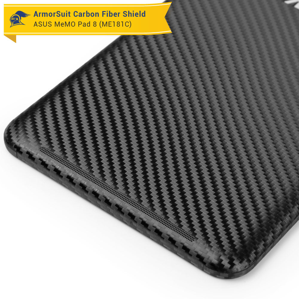 ASUS MeMO Pad 8 ME181C Screen Protector + Black Carbon Fiber Film Protector