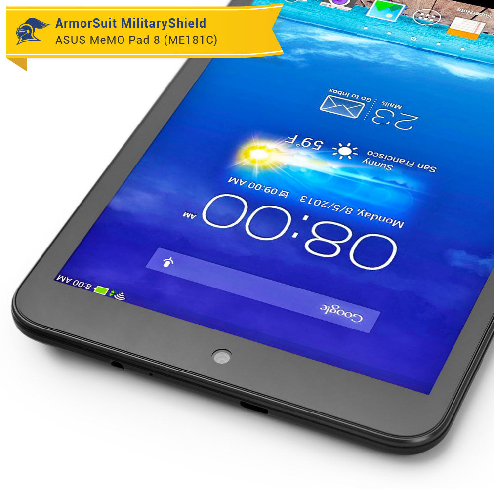 ASUS MeMO Pad 8 ME181C Screen Protector + White Carbon Fiber Film Protector
