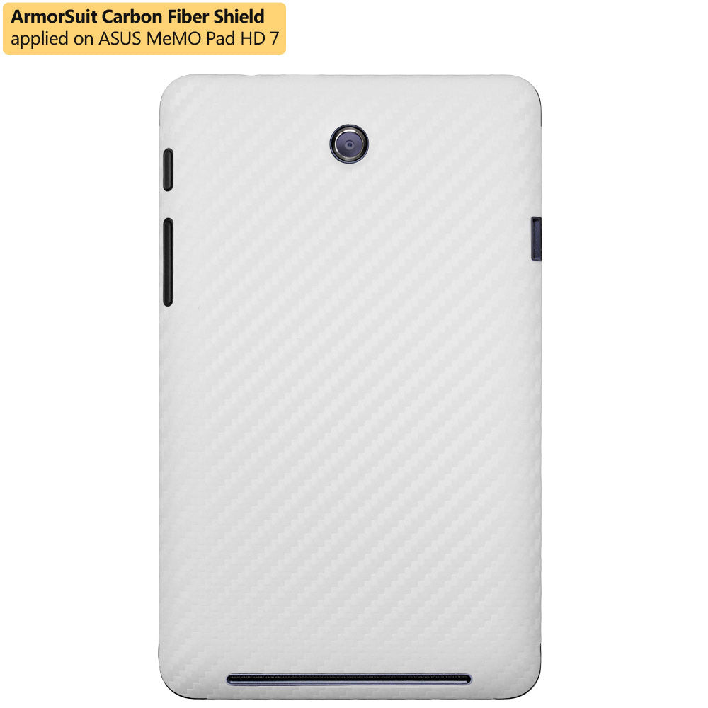 ASUS MeMO Pad HD 7 ME173X Screen Protector + White Carbon Fiber Film Protector