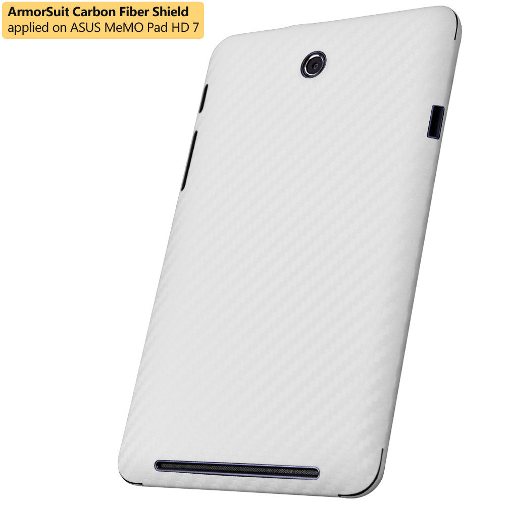 ASUS MeMO Pad HD 7 ME173X Screen Protector + White Carbon Fiber Film Protector