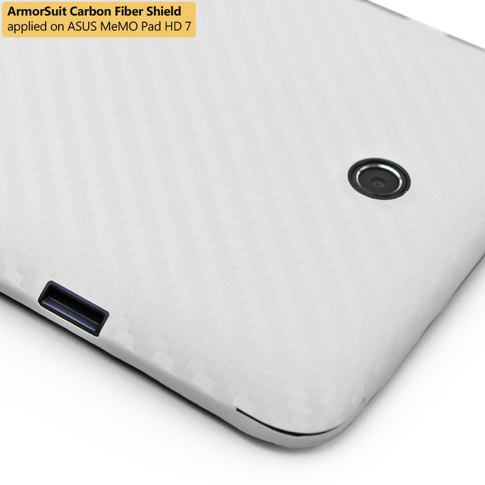 ASUS MeMO Pad HD 7 ME173X Screen Protector + White Carbon Fiber Film Protector