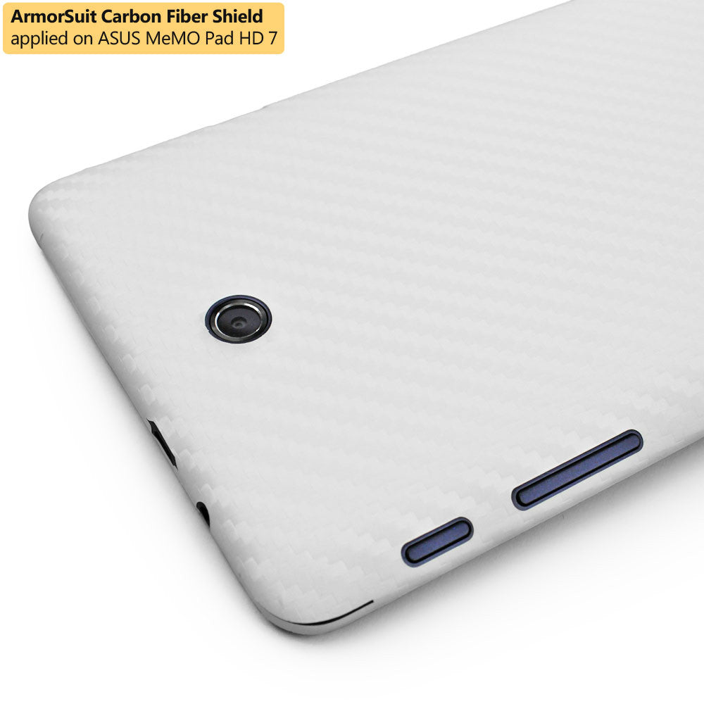 ASUS MeMO Pad HD 7 ME173X Screen Protector + White Carbon Fiber Film Protector