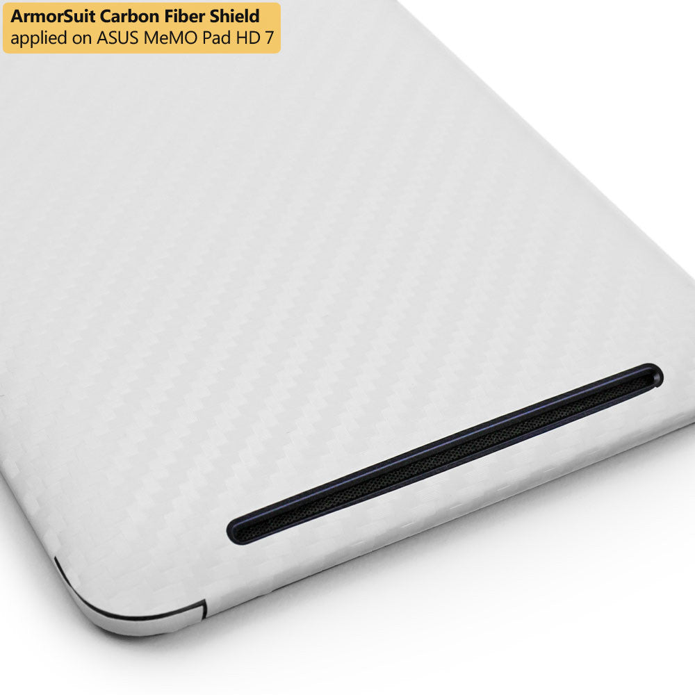 ASUS MeMO Pad HD 7 ME173X Screen Protector + White Carbon Fiber Film Protector