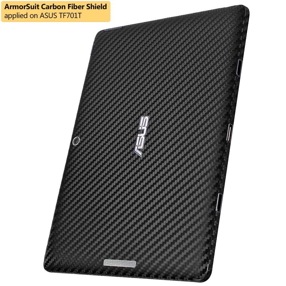ASUS Transformer Pad TF701T Screen Protector + Black Carbon Fiber Film Protector