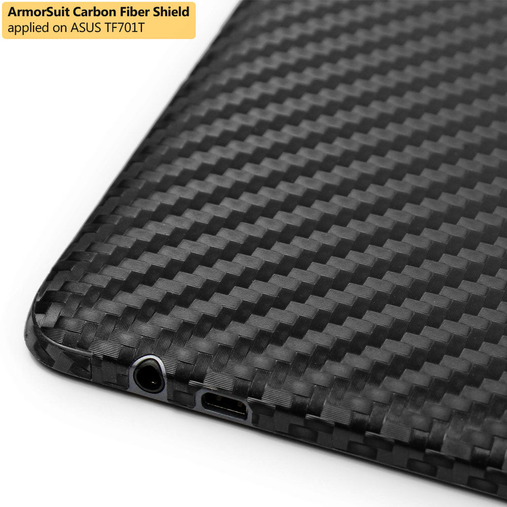 ASUS Transformer Pad TF701T Screen Protector + Black Carbon Fiber Film Protector
