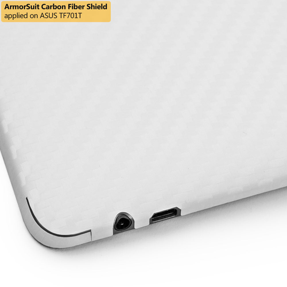 ASUS Transformer Pad TF701T Screen Protector + White Carbon Fiber Film Protector