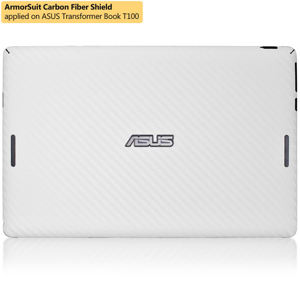 Asus Transformer Book T100 Screen Protector + White Carbon Fiber Film Protector