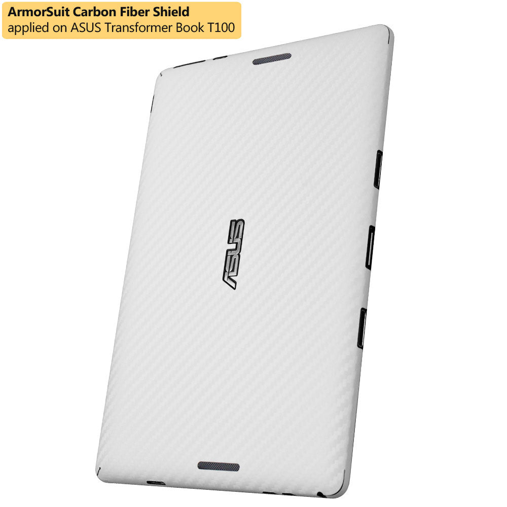 Asus Transformer Book T100 Screen Protector + White Carbon Fiber Film Protector