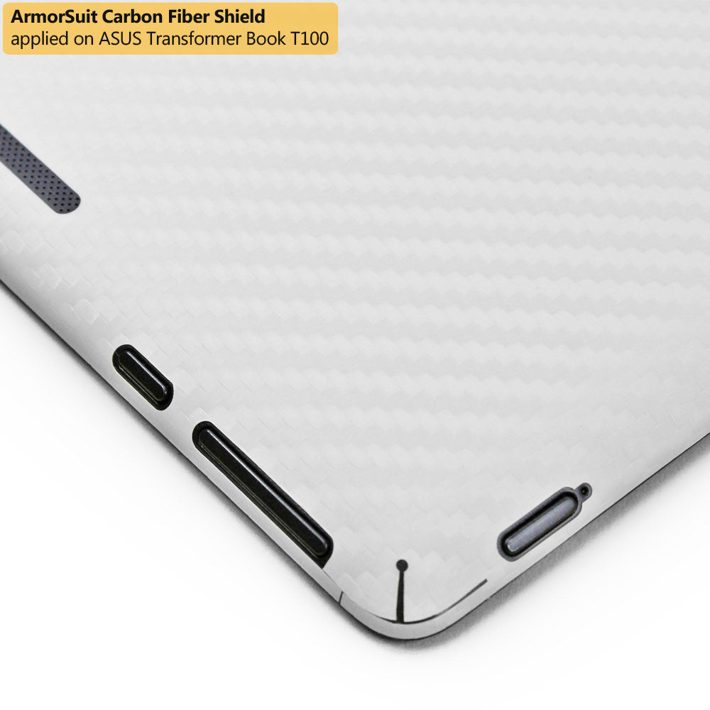 Asus Transformer Book T100 Screen Protector + White Carbon Fiber Film Protector