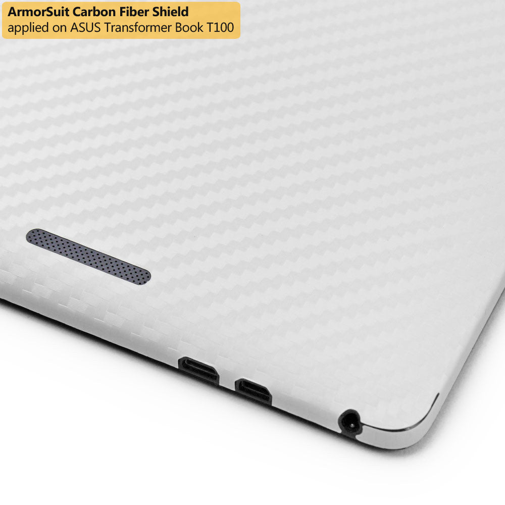Asus Transformer Book T100 Screen Protector + White Carbon Fiber Film Protector