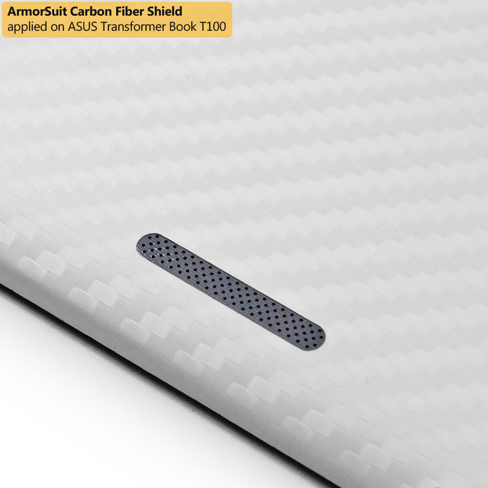 Asus Transformer Book T100 Screen Protector + White Carbon Fiber Film Protector