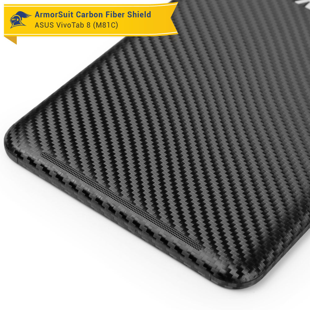 ASUS VivoTab 8 M81C Screen Protector + Black Carbon Fiber Skin