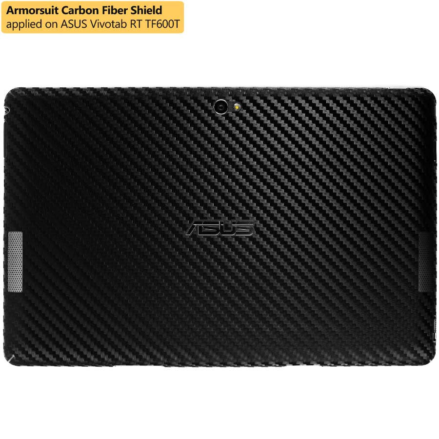 ASUS VivoTab RT TF600T Screen Protector + Black Carbon Fiber Skin