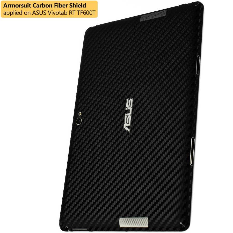ASUS VivoTab RT TF600T Screen Protector + Black Carbon Fiber Skin