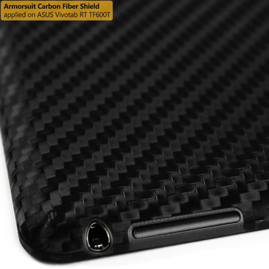 ASUS VivoTab RT TF600T Screen Protector + Black Carbon Fiber Skin