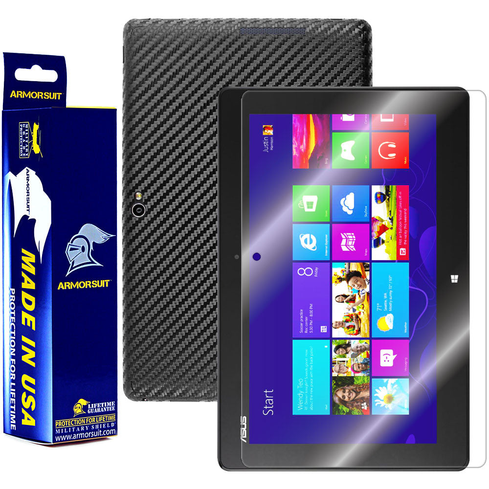 ASUS VivoTab Smart ME400C Screen Protector + Black Carbon Fiber