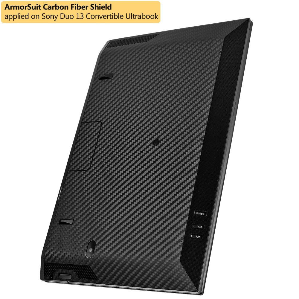 Sony VAIO Duo 13 Convertible Ultrabook Screen Protector + Black Carbon Fiber Film Protector