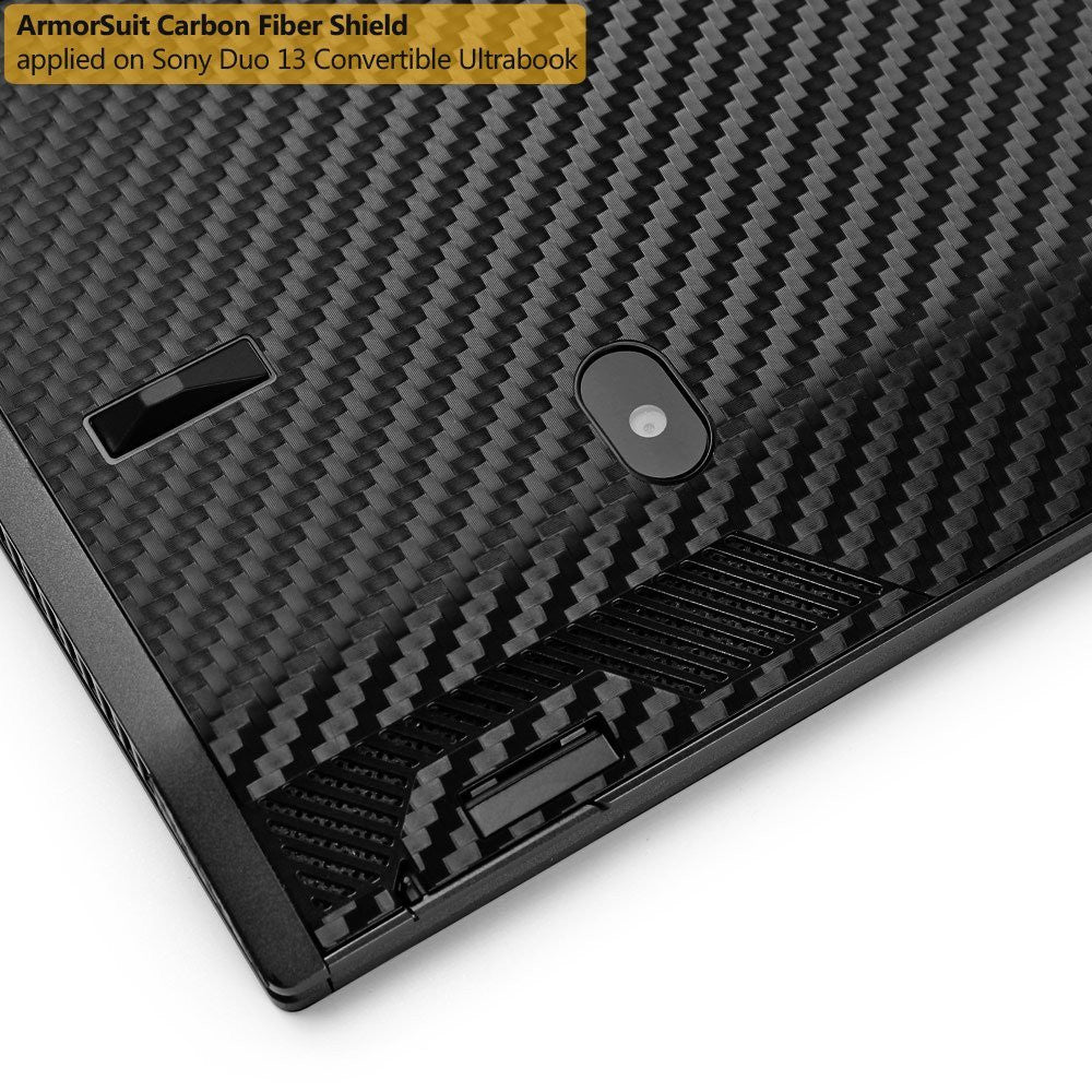 Sony VAIO Duo 13 Convertible Ultrabook Screen Protector + Black Carbon Fiber Film Protector