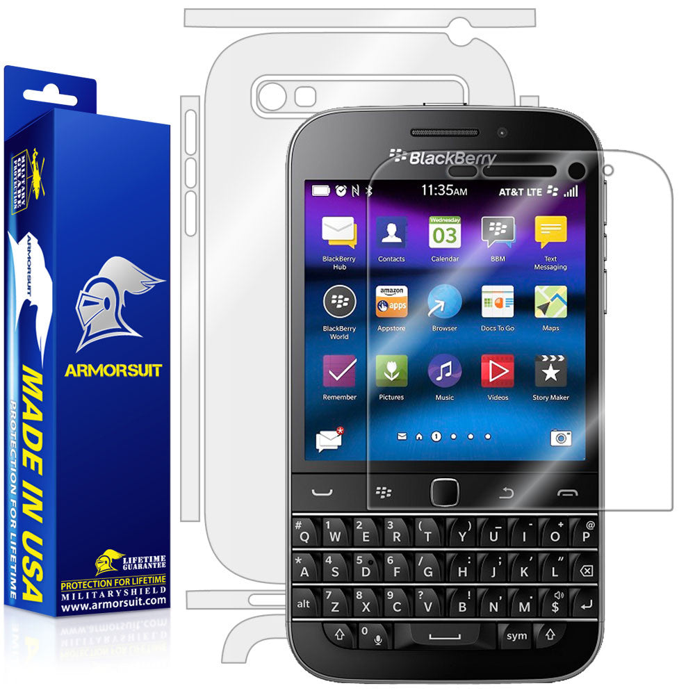 BlackBerry Classic (Q20) Screen Protector + Full Body Skin Protector