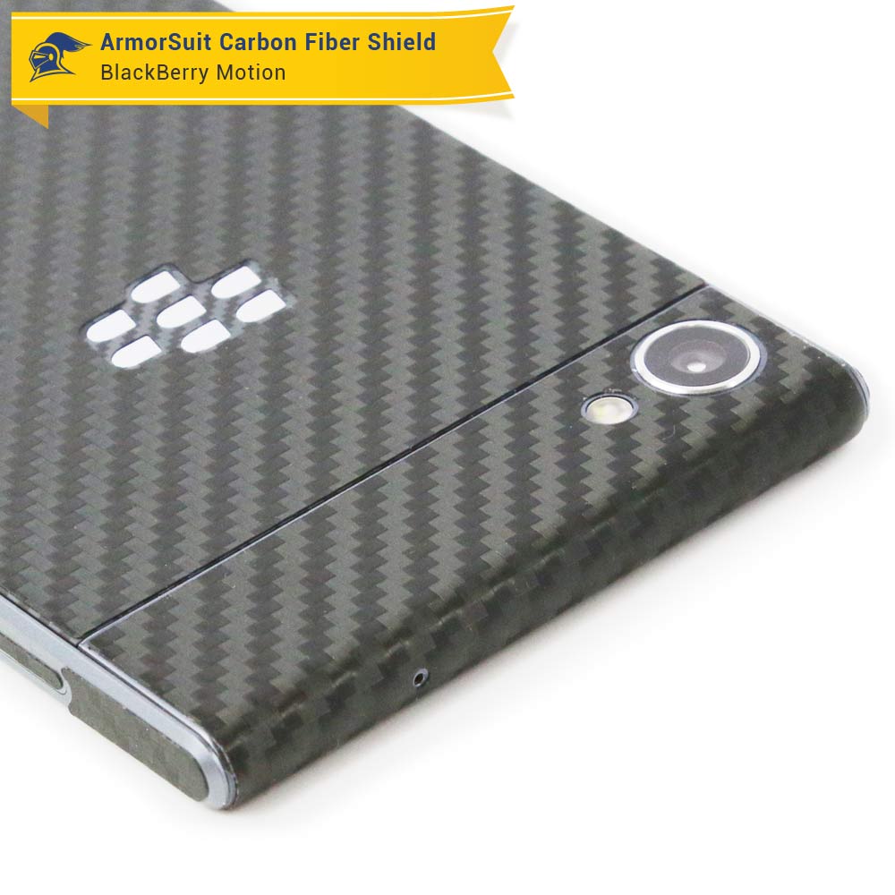 Blackberry Motion Screen Protector + Black Carbon Fiber Skin