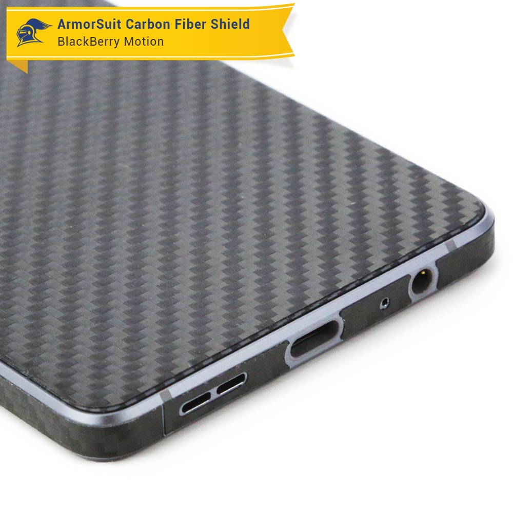 Blackberry Motion Screen Protector + Black Carbon Fiber Skin