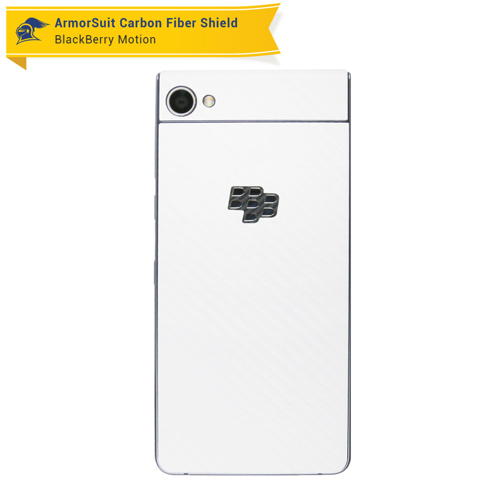 Blackberry Motion Screen Protector + White Carbon Fiber Skin