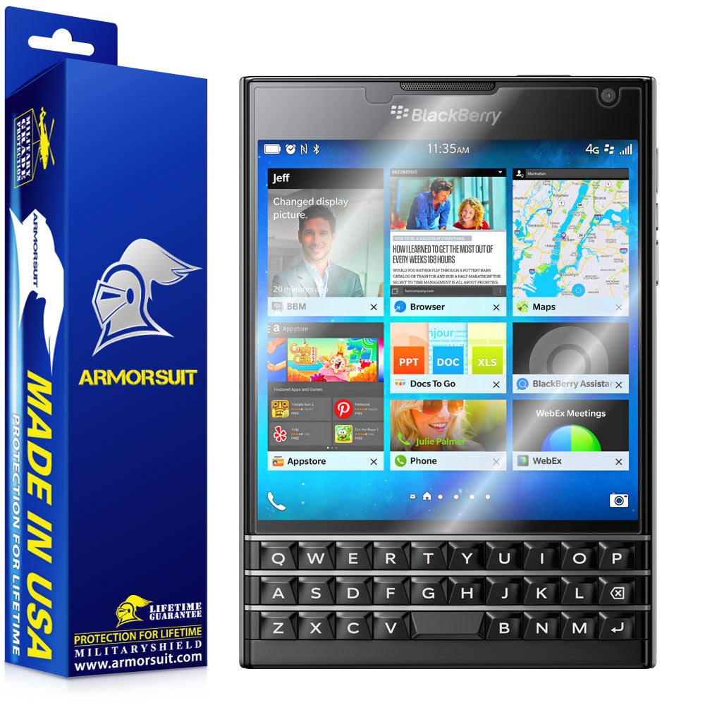 [2 Pack] BlackBerry Passport Screen Protector (Case-Friendly)