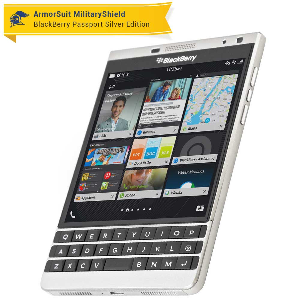 [2 Pack] BlackBerry Passport Sliver Edition Screen Protector (Case-Friendly)