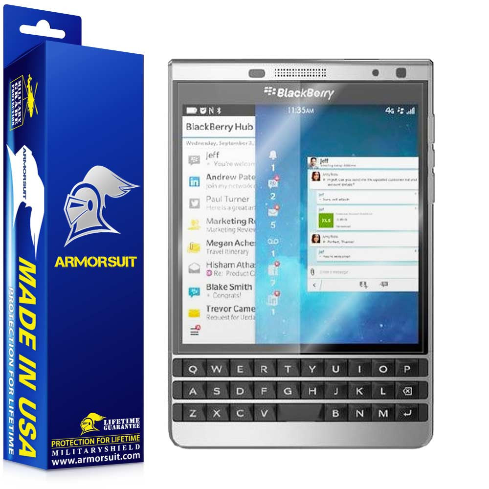 [2 Pack] BlackBerry Passport Sliver Edition Screen Protector (Case-Friendly)