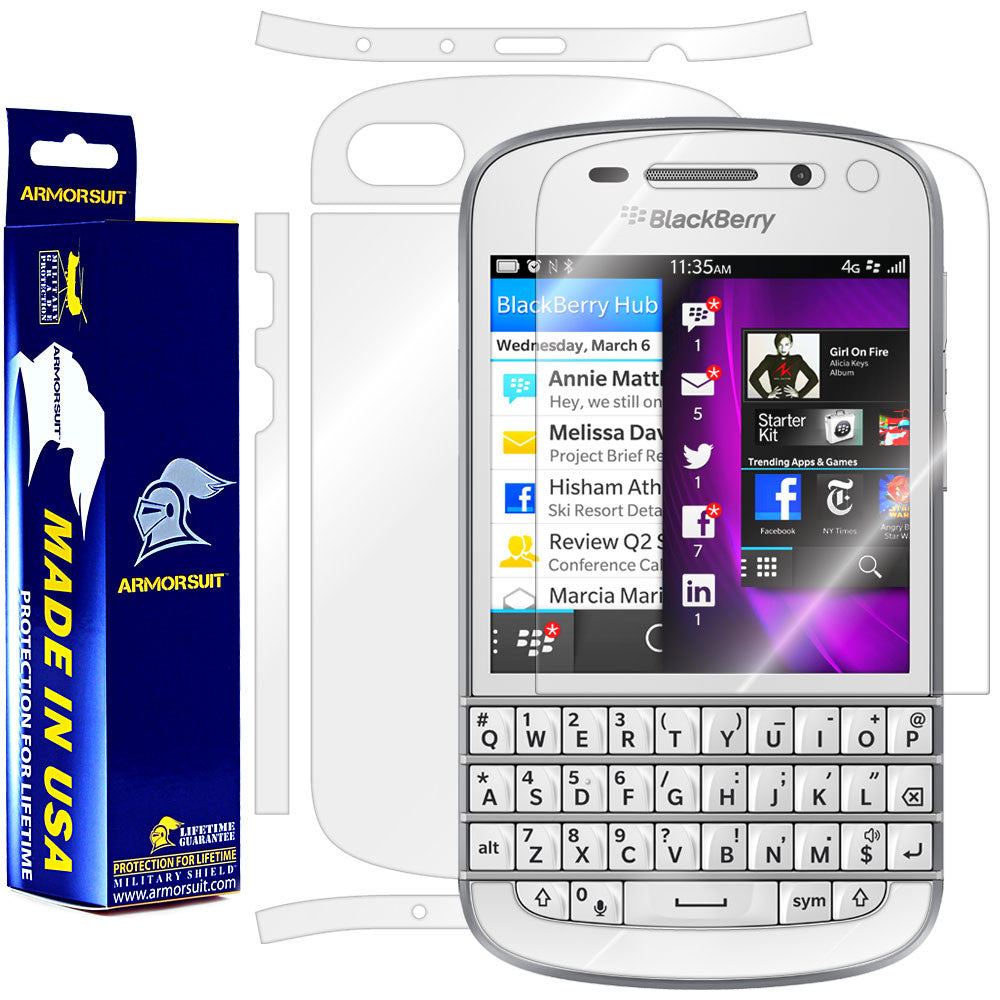 BlackBerry Q10 Screen Protector + Full Body Skin Protector