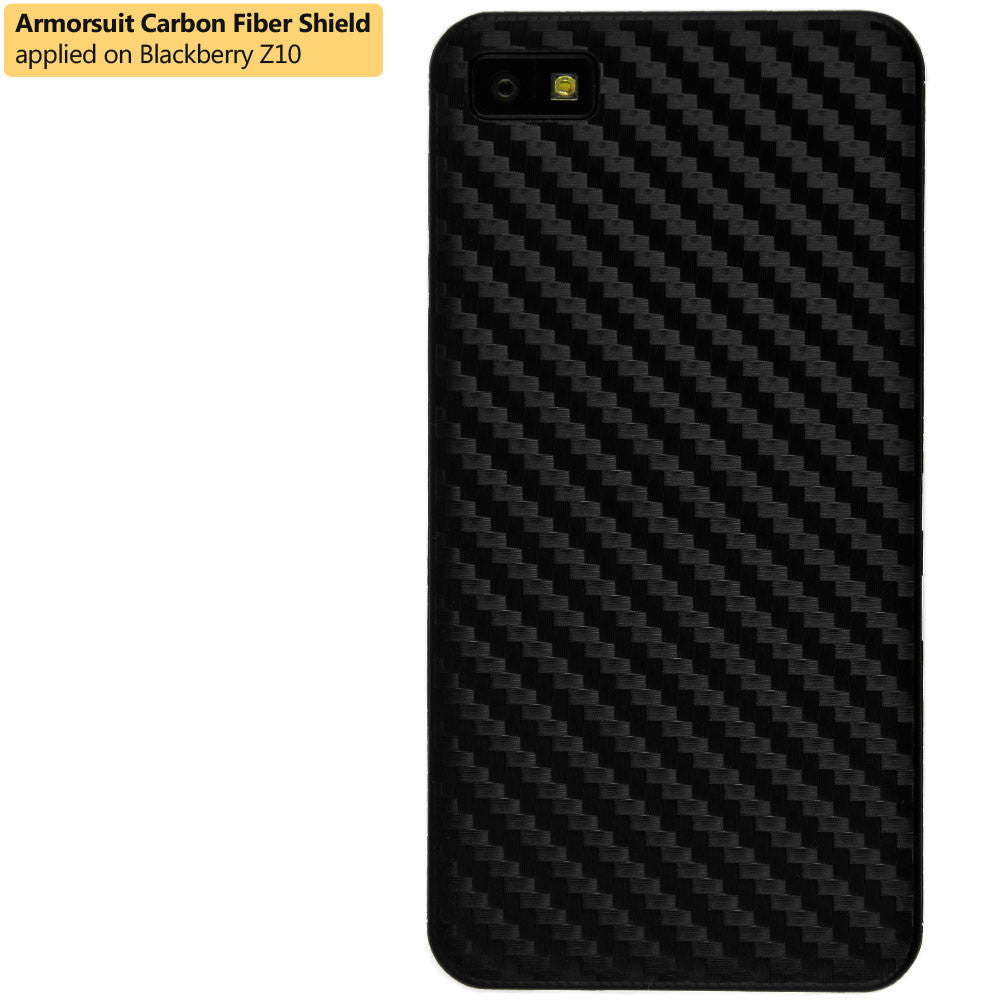 BlackBerry Z10 Screen Protector + Black Carbon Fiber Film Protector