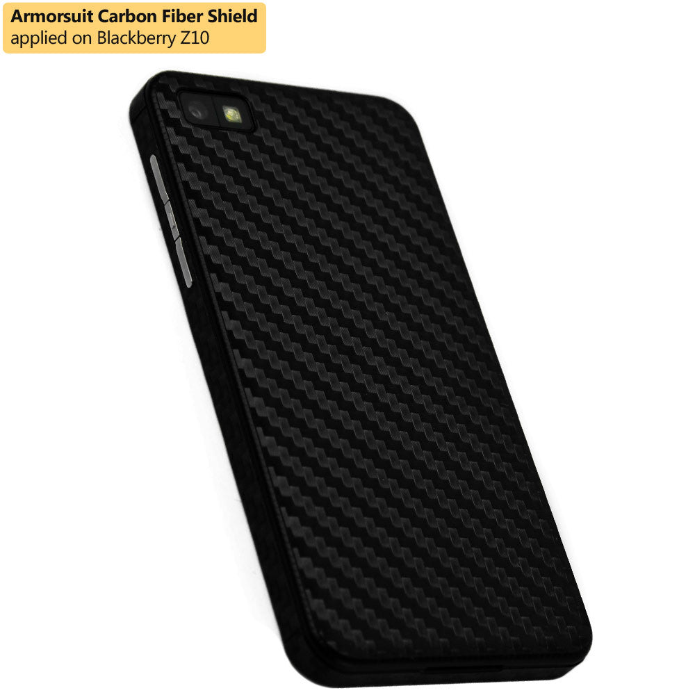 BlackBerry Z10 Screen Protector + Black Carbon Fiber Film Protector