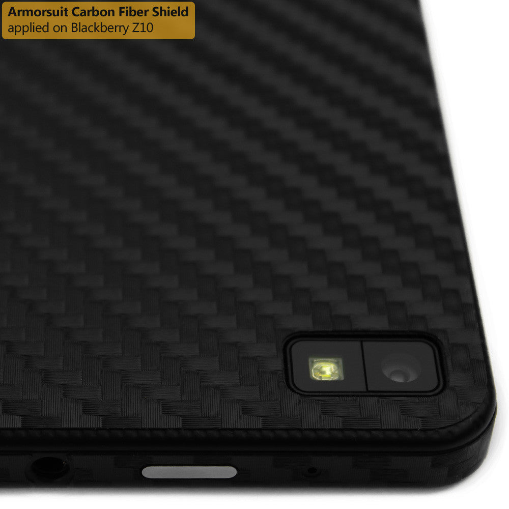 BlackBerry Z10 Screen Protector + Black Carbon Fiber Film Protector