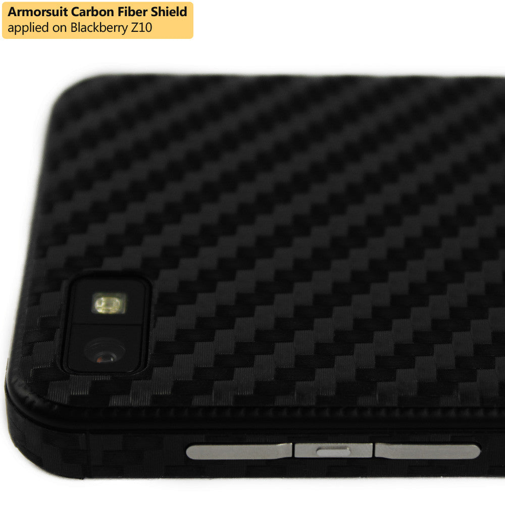 BlackBerry Z10 Screen Protector + Black Carbon Fiber Film Protector