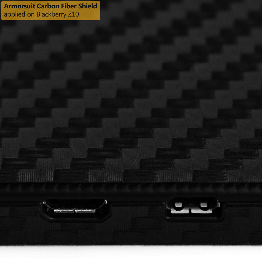 BlackBerry Z10 Screen Protector + Black Carbon Fiber Film Protector
