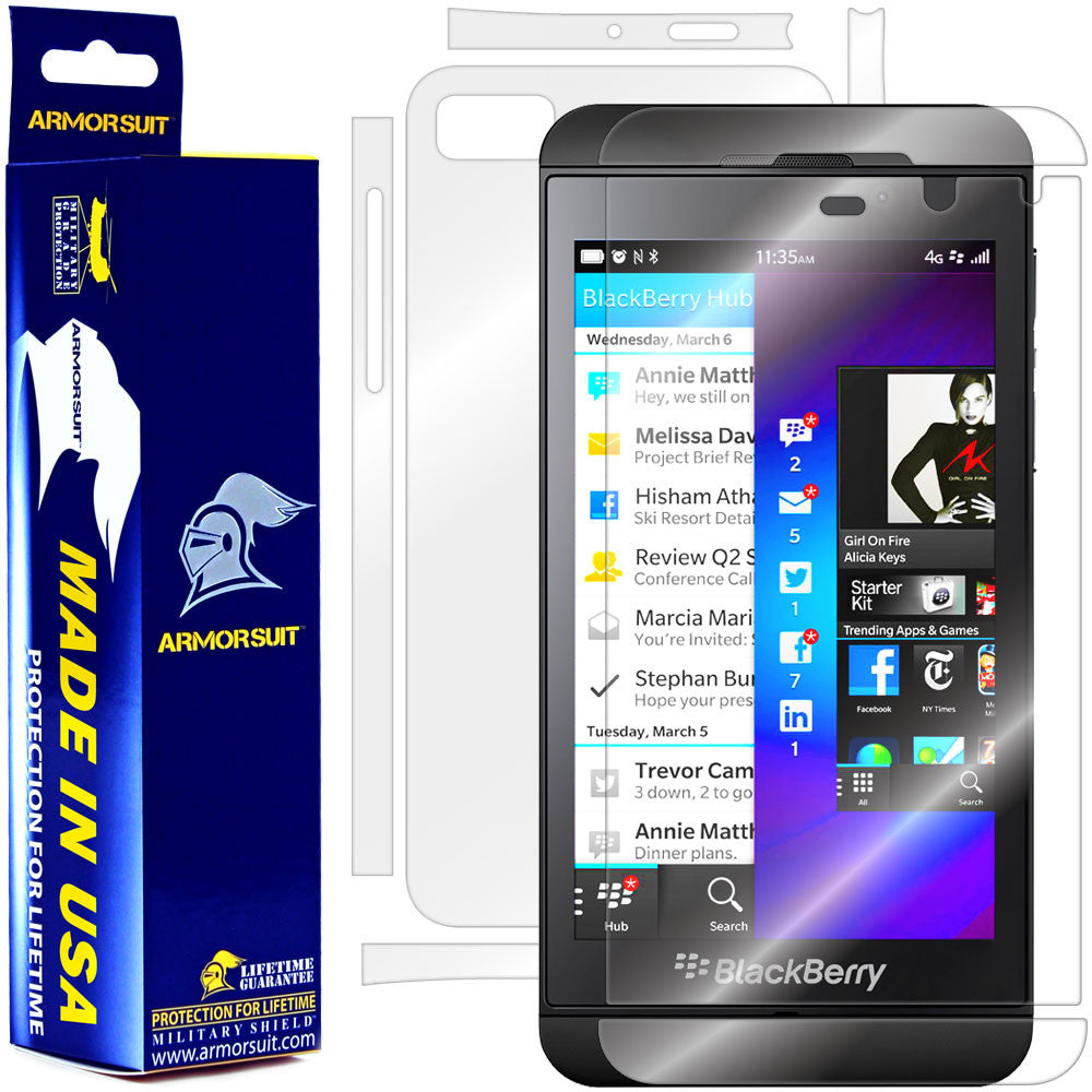 BlackBerry Z10 Screen Protector + Full Body Skin Protector