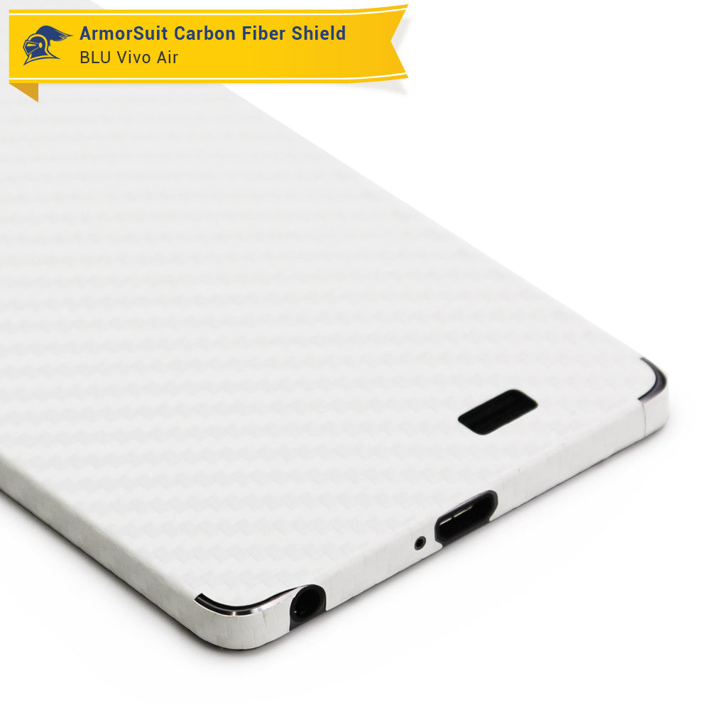 BLU Vivo Air Screen Protector + White Carbon Fiber Skin