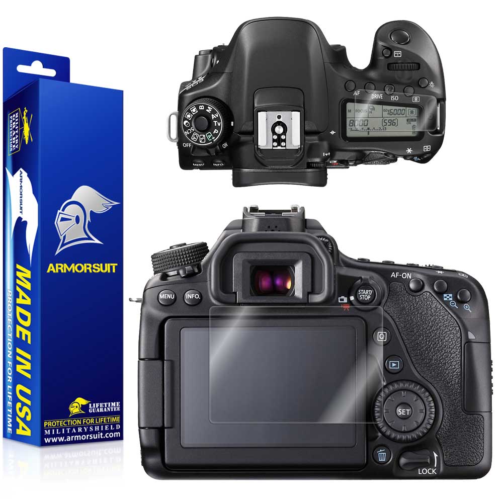 Canon EOS 80D / 70D Camera Screen Protector (Top LCD Protector Included)