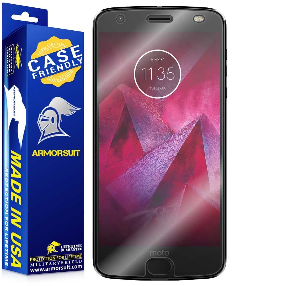 [2 Pack] Motorola Moto Z2 Force Case-Friendly Screen Protector