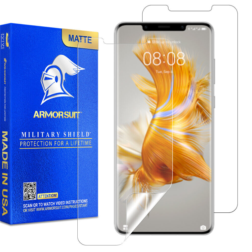 [2 Pack] ArmorSuit MilitaryShield Huawei Mate 50 Pro (2022) Case-Friendly MATTE Screen Protector