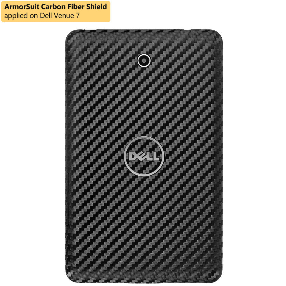 Dell Venue 7 Screen Protector + Black Carbon Fiber Film Protector