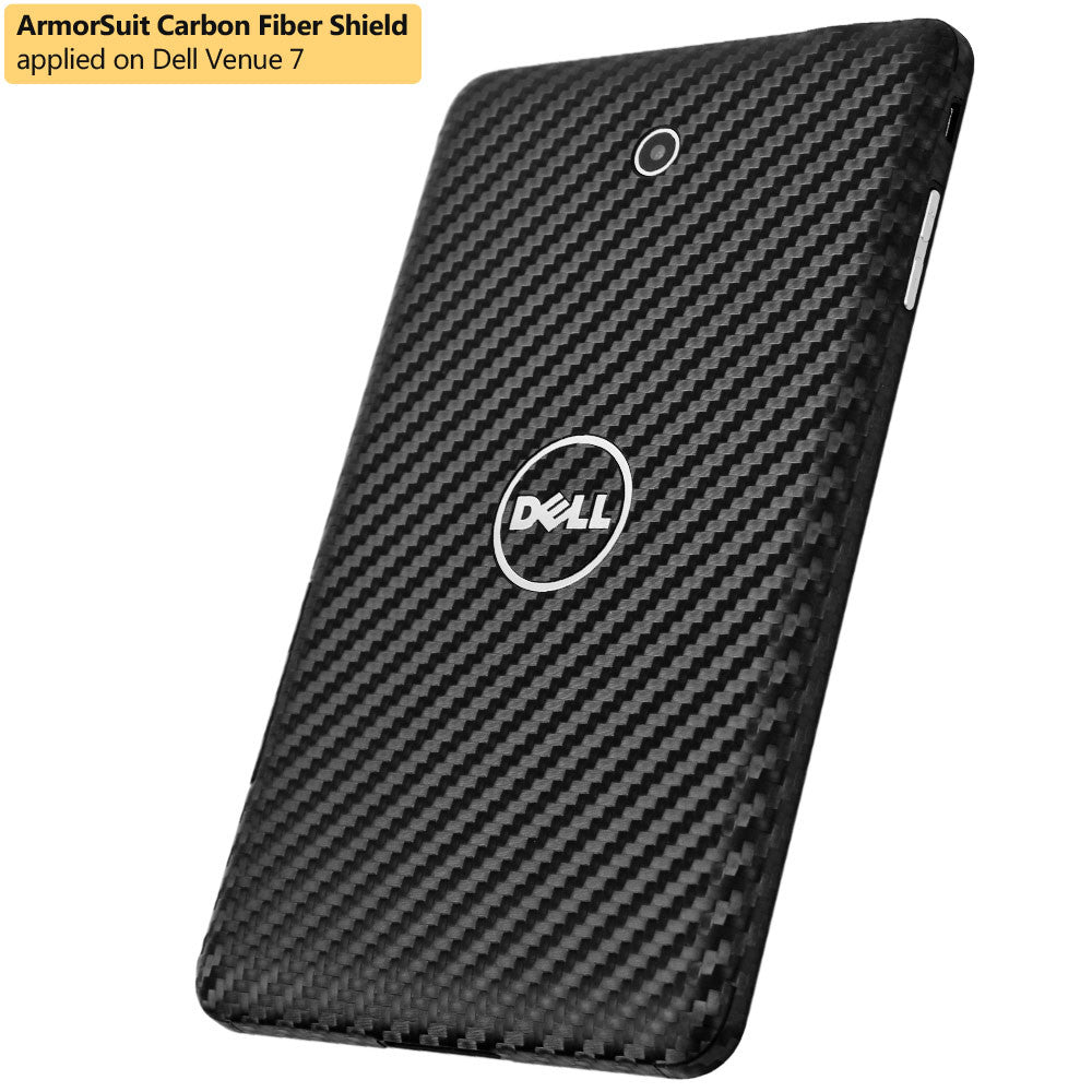 Dell Venue 7 Screen Protector + Black Carbon Fiber Film Protector