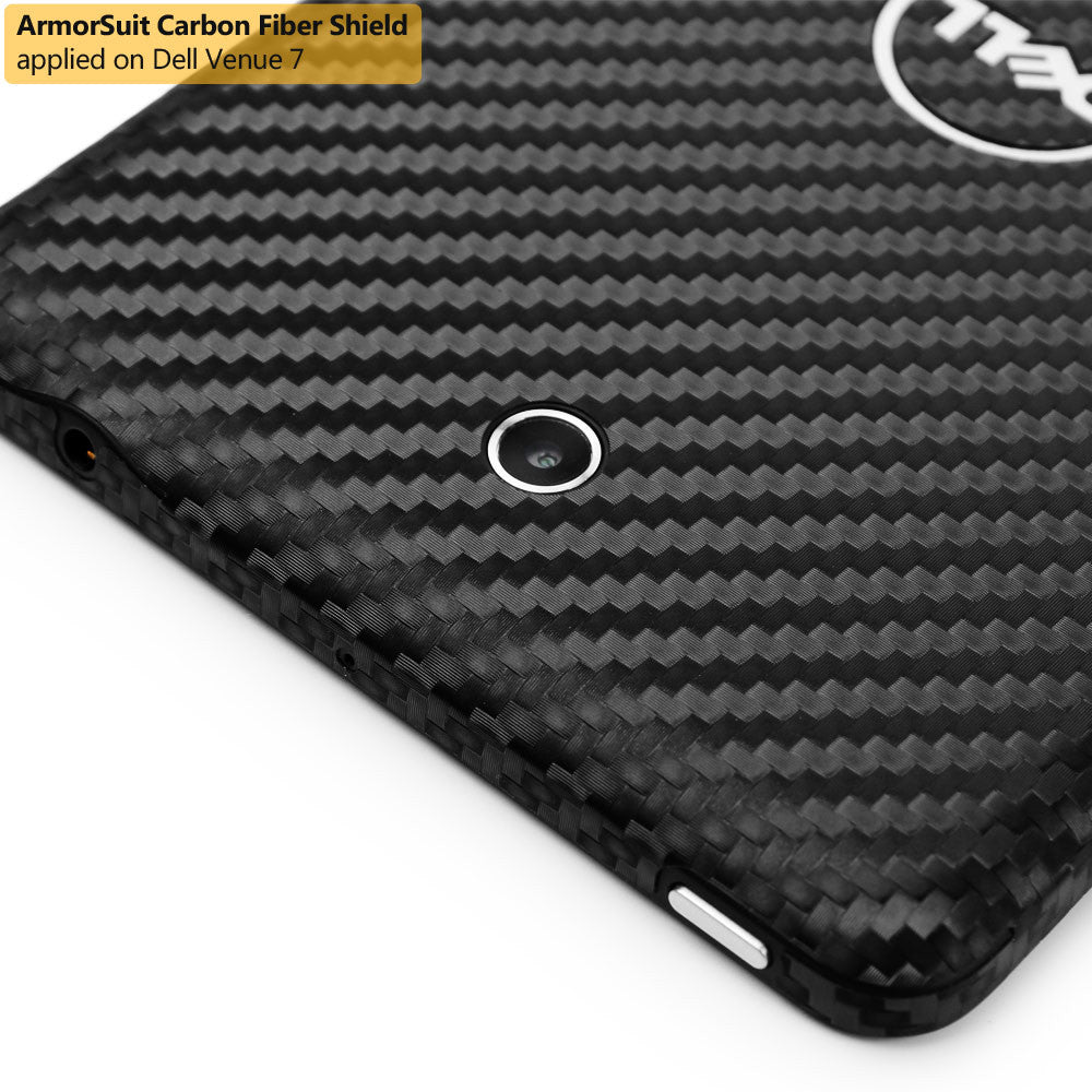Dell Venue 7 Screen Protector + Black Carbon Fiber Film Protector