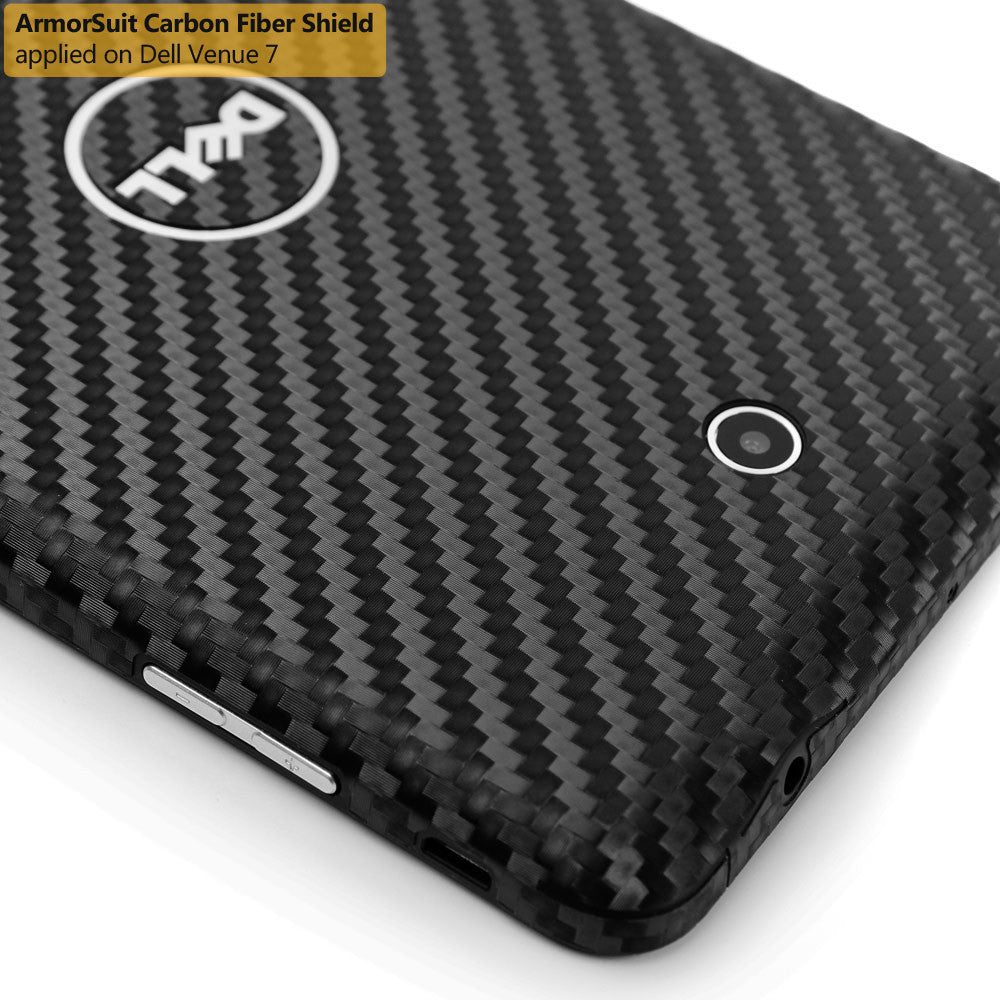 Dell Venue 7 Screen Protector + Black Carbon Fiber Film Protector