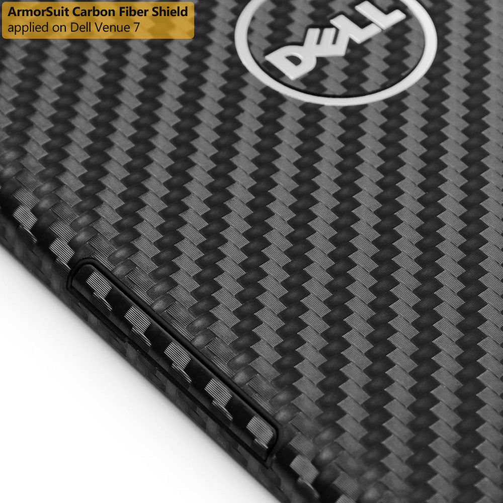 Dell Venue 7 Screen Protector + Black Carbon Fiber Film Protector